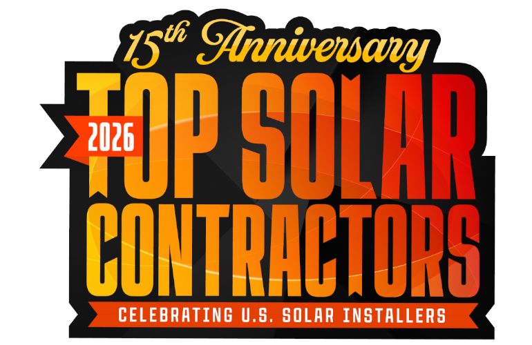 Top Solar Contractors 2026 award badge