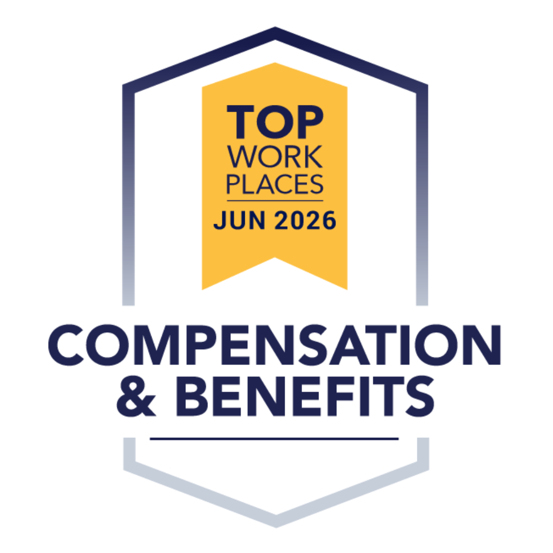 Top Workplaces Compensation and Benefits award badge