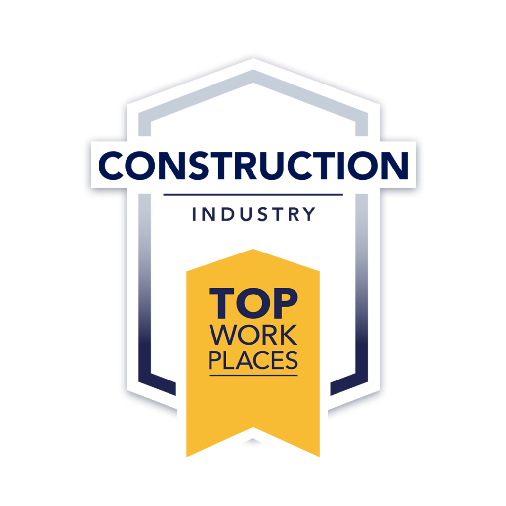 Top Workplaces Construction Industry award badge