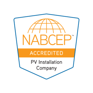 NABCEP ACCREDITED Badge logo PVIC outlines