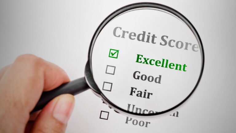 Analyzing credit score with a magnifying glass