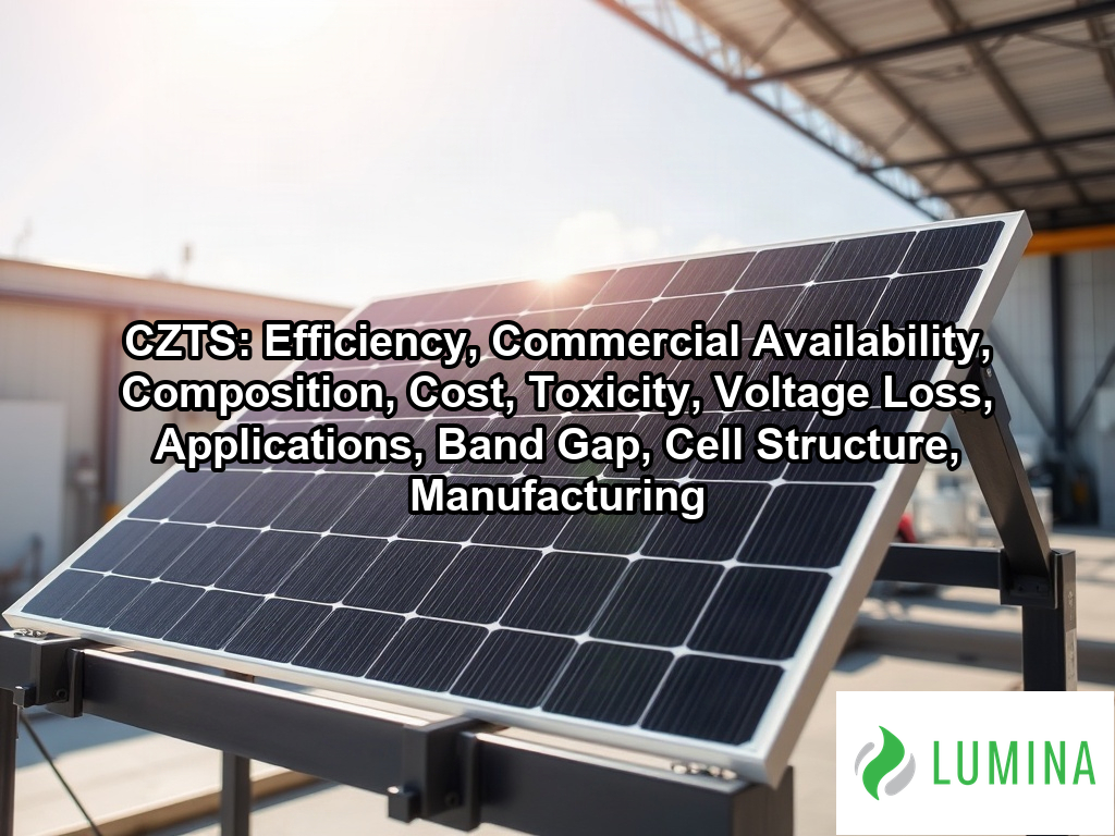 Sunlight reflects off a CZTS thin film solar panel mounted on a laboratory roof to showcase its potential for efficiency on a page about CZTS: Efficiency, Commercial Availability, Composition, Cost, Toxicity, Voltage Loss, Applications, Band Gap, Cell Structure, Manufacturing