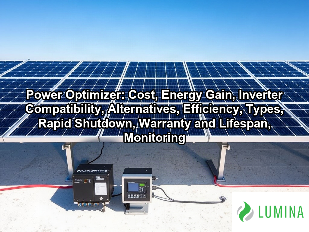 A technician installs a power optimizer under a solar panel to ensure maximum energy harvest from the rooftop array on a page about Power Optimizer: Cost, Energy Gain, Inverter Compatibility, Alternatives, Efficiency, Types, Rapid Shutdown, Warranty and Lifespan, Monitoring